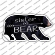 Sister Arrow Novelty Bear Sticker Decal Small