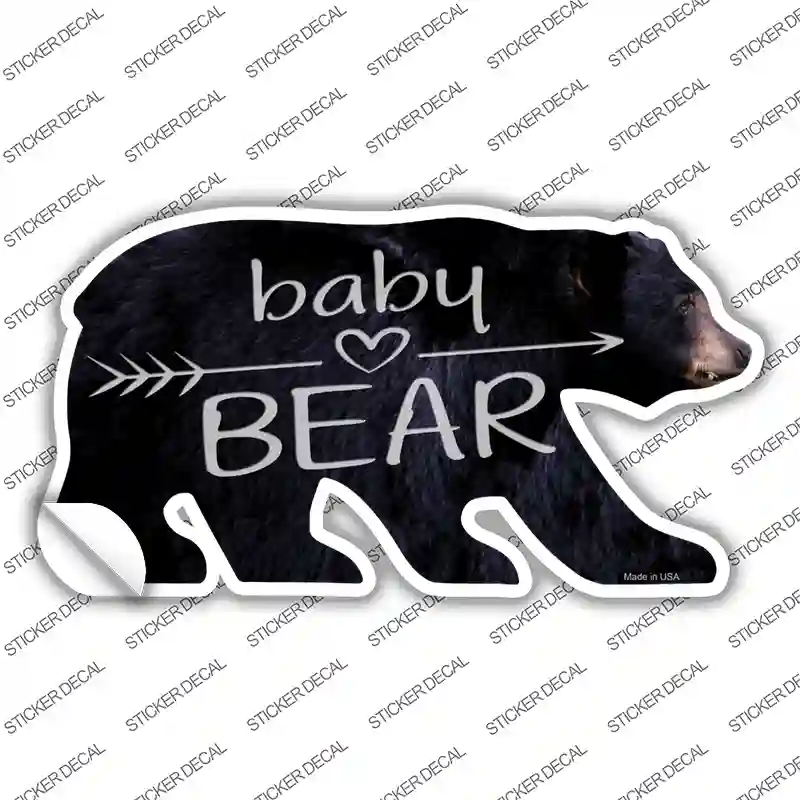 Baby Arrow Novelty Bear Sticker Decal Small