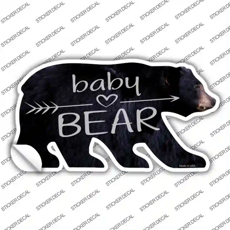 Baby Arrow Novelty Bear Sticker Decal Small
