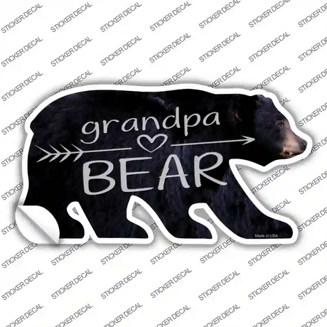 Grandpa Arrow Novelty Bear Sticker Decal Small