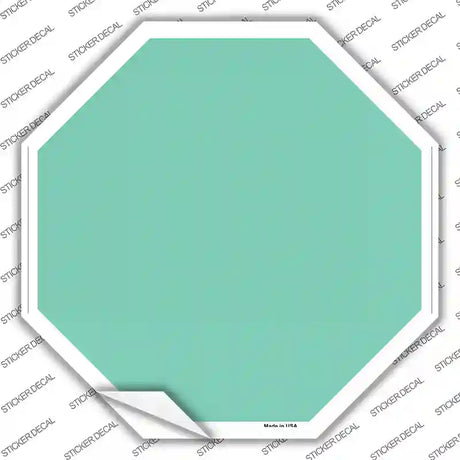 Mint Solid Novelty Octagon Sticker Decal Small