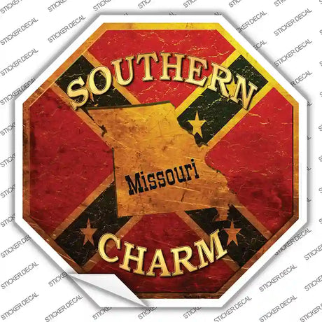 Southern Charm Missouri Novelty Octagon Sticker Decal Small