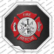 Fire Rescue Novelty Octagon Sticker Decal Small