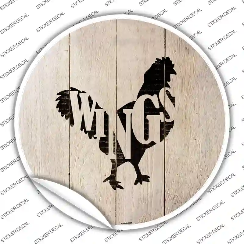 Chickens Make Wings Novelty Circle Sticker Decal