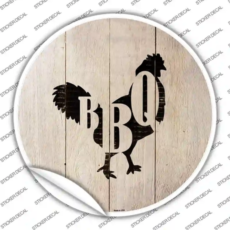 Chickens Make BBQ Novelty Circle Sticker Decal