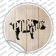 Pigs Make Pork Chops Novelty Circle Sticker Decal