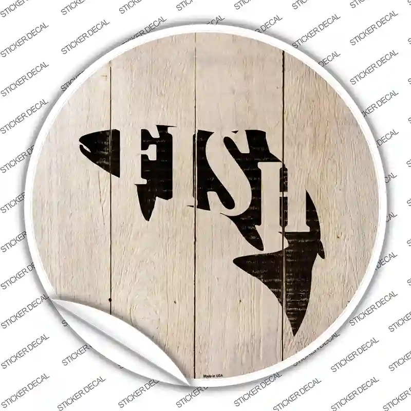 Fish Make Fish Novelty Circle Sticker Decal