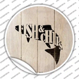 Fishes Make Fish and Chips Novelty Circle Sticker Decal