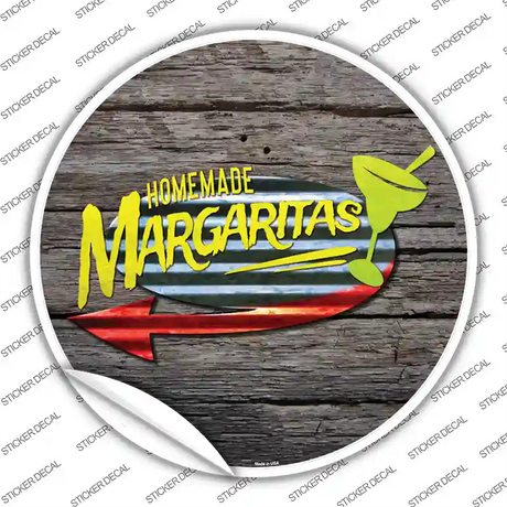 Homemade Margaritas Novelty Circle Sticker Decal