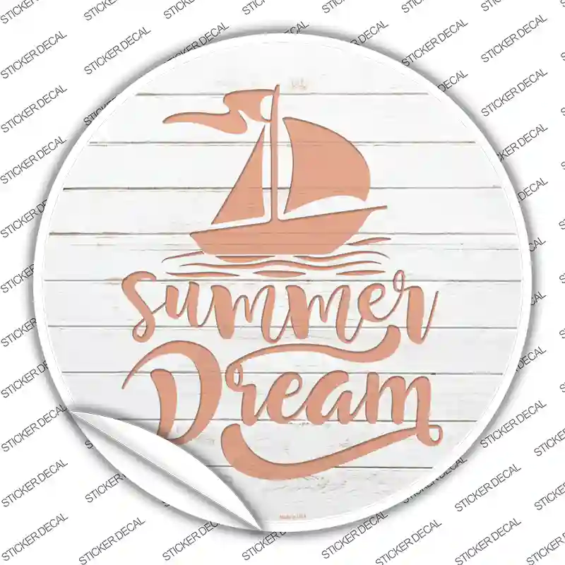Summer Dream Novelty Circle Sticker Decal