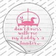 Daddys A Hunter Novelty Circle Sticker Decal