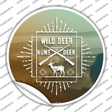 Hunt Wild Deer Novelty Circle Sticker Decal