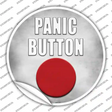 Panic Button Novelty Circle Sticker Decal