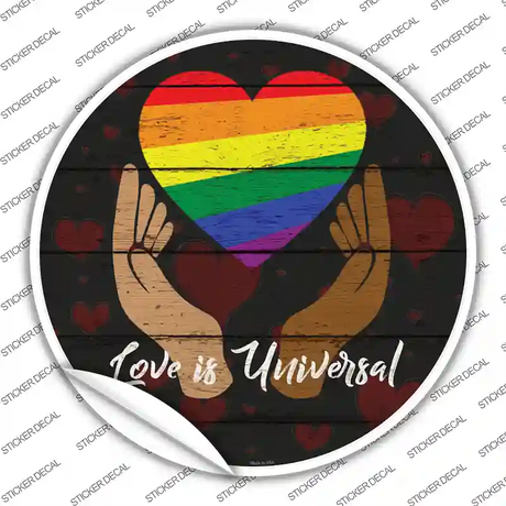 Love Is Universal Novelty Circle Sticker Decal