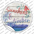 Sunshine And September Novelty Circle Sticker Decal