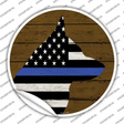 K9 Blue Line Novelty Circle Sticker Decal