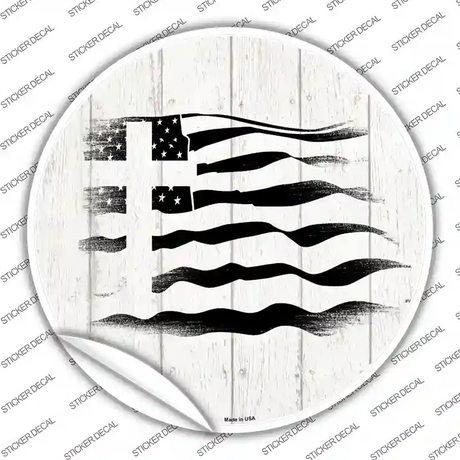 Christian Flag Novelty Circle Sticker Decal