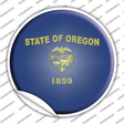 Oregon State Flag Novelty Circle Sticker Decal
