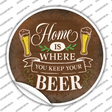 Where You Keep Your Beer Novelty Circle Sticker Decal
