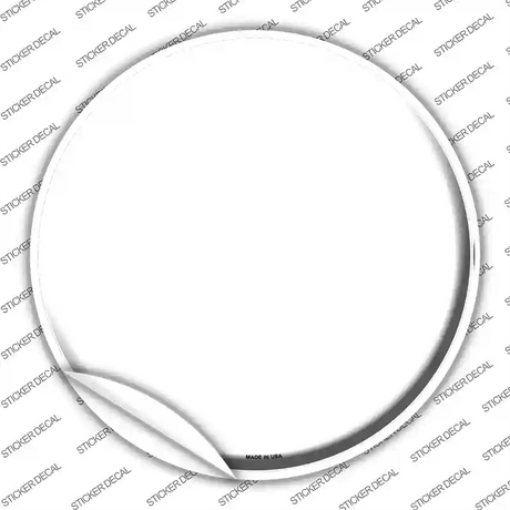 White Novelty Circle Sticker Decal