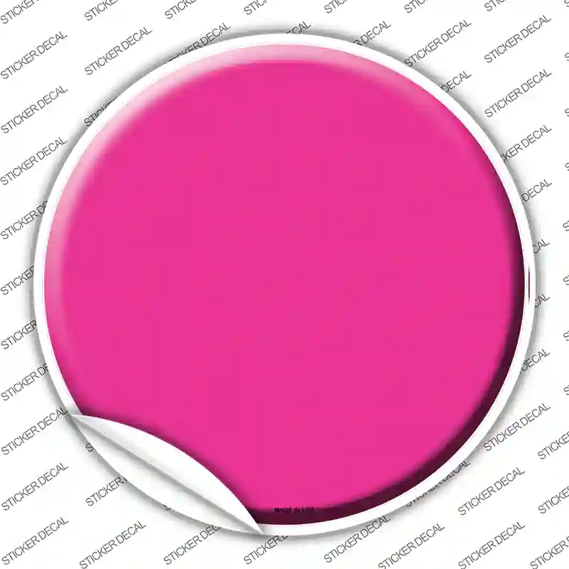 Pink Novelty Circle Sticker Decal