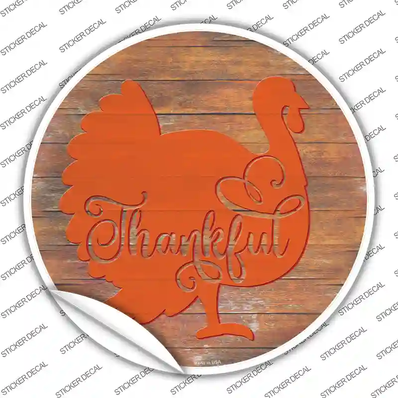 Thanksgiving Turkey Novelty Circle Sticker Decal