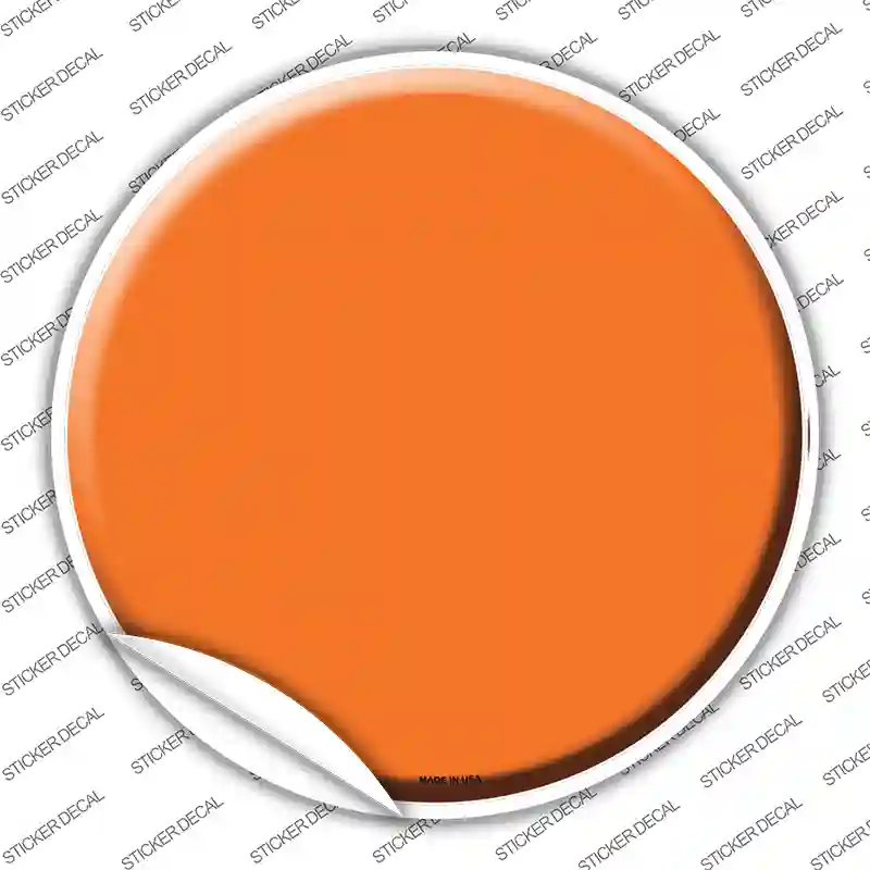 Orange Novelty Circle Sticker Decal