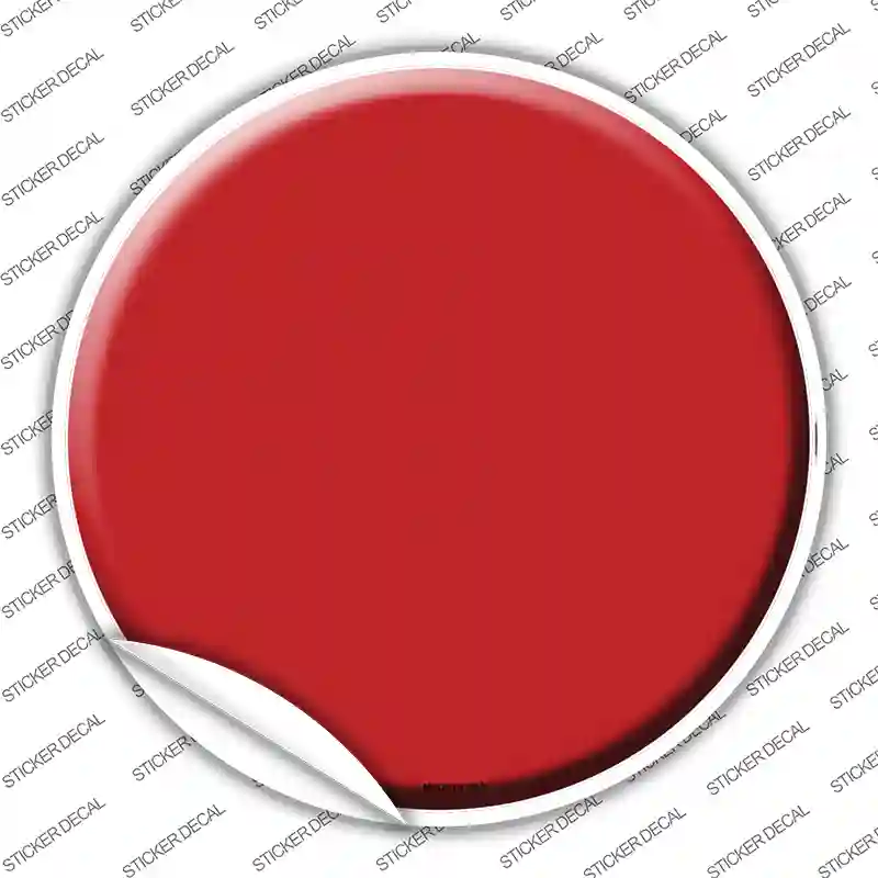 Red Novelty Circle Sticker Decal
