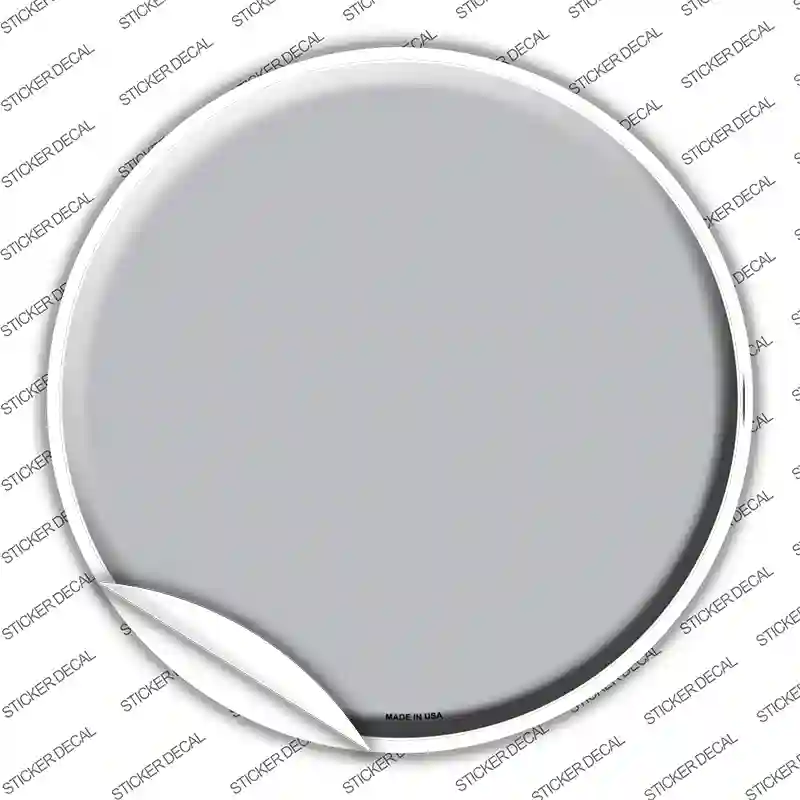 Gray Novelty Circle Sticker Decal