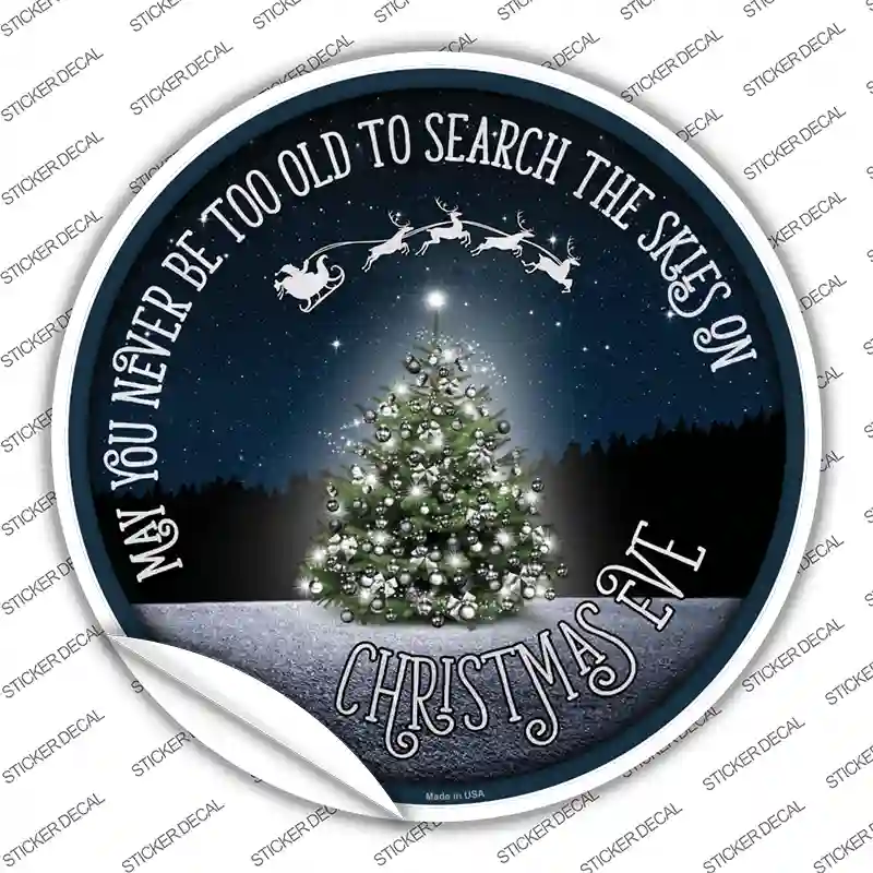 Search The Skies Novelty Circle Sticker Decal