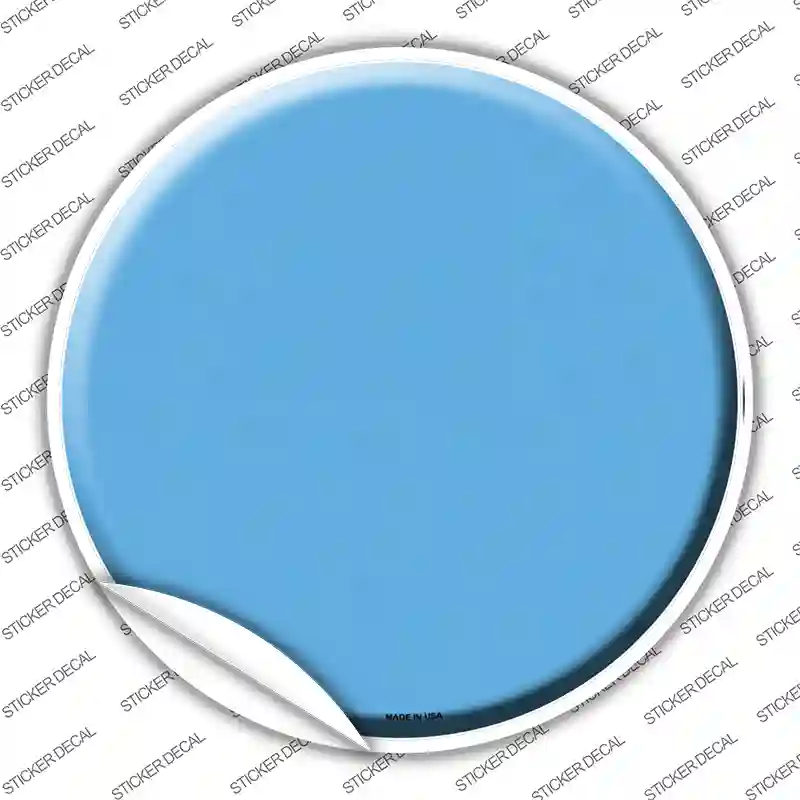 Light Blue Novelty Circle Sticker Decal