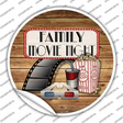 Family Movie Night Novelty Circle Sticker Decal