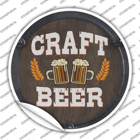 Craft Beer Novelty Circle Sticker Decal