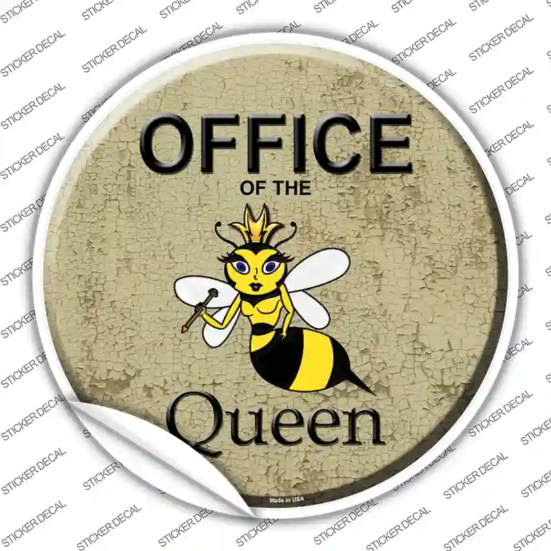 Office of the Queen Novelty Circle Sticker Decal