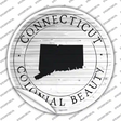 Connecticut Colonial Beauty Novelty Circle Sticker Decal