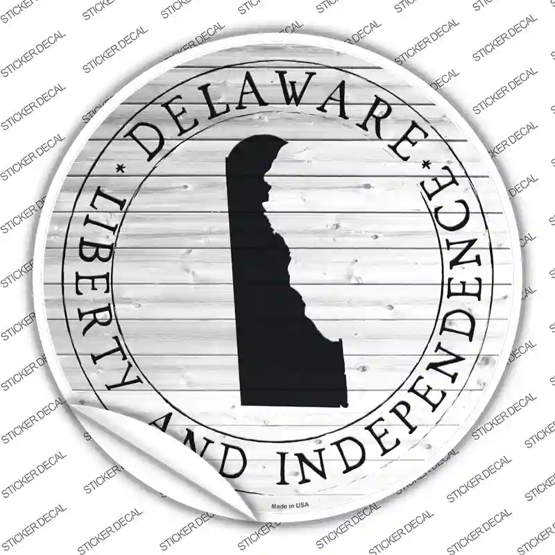 Delaware Liberty and Independence Novelty Circle Sticker Decal