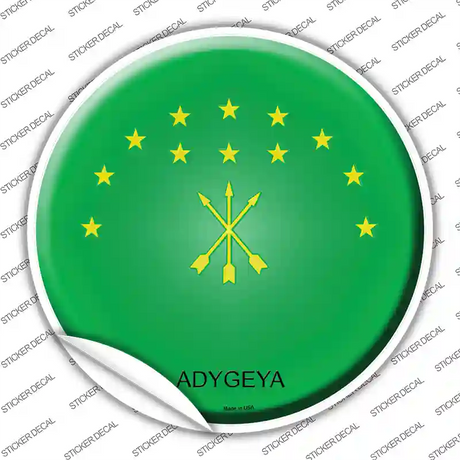 Adygea Country Novelty Circle Sticker Decal