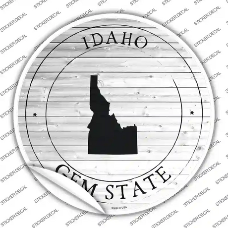 Idaho Gem State Novelty Circle Sticker Decal