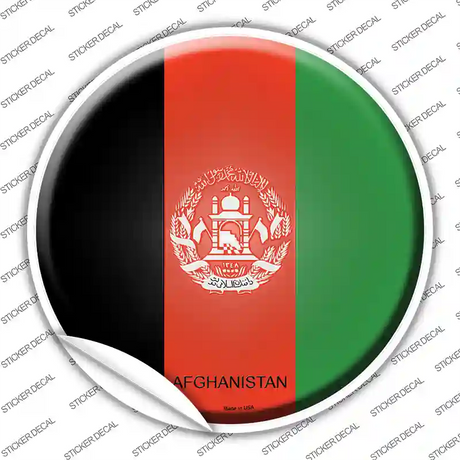 Afghanistan Country Novelty Circle Sticker Decal