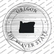 Oregon Beaver State Novelty Circle Sticker Decal