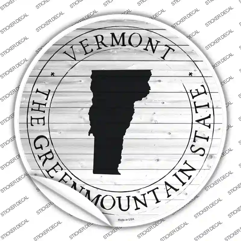 Vermont Green Mountain State Novelty Circle Sticker Decal