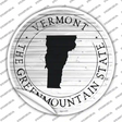 Vermont Green Mountain State Novelty Circle Sticker Decal