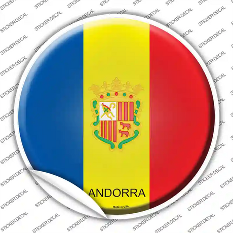 Andorra Country Novelty Circle Sticker Decal