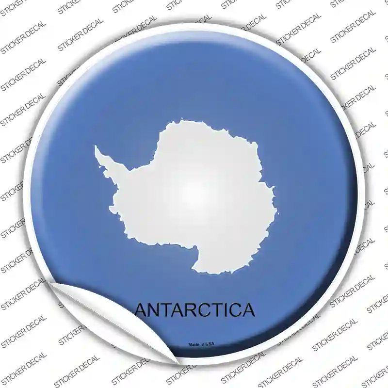 Antarctica Country Novelty Circle Sticker Decal