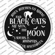 The Moon Whispers Tis Near Halloween Novelty Circle Sticker Decal