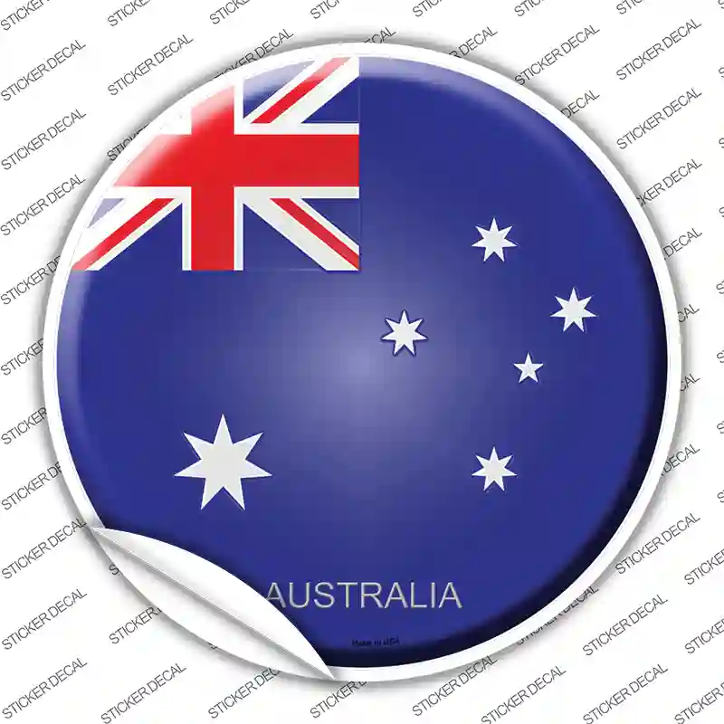 Australia Novelty Circle Sticker Decal