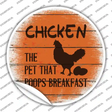 Chicken That Poops Breakfast Novelty Circle Sticker Decal