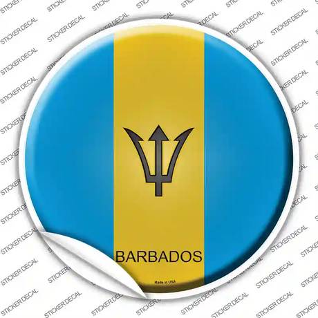 Barbados Country Novelty Circle Sticker Decal