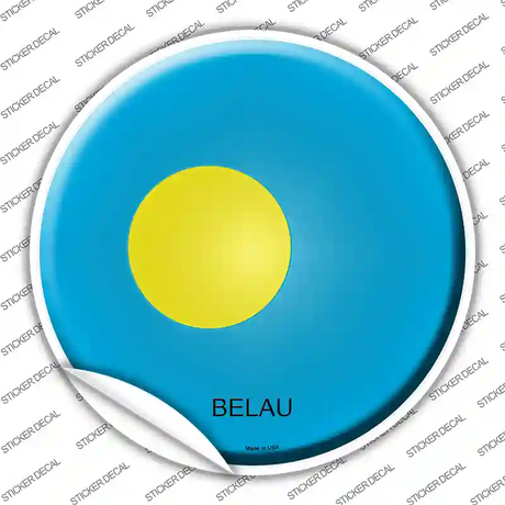 Belau Country Novelty Circle Sticker Decal