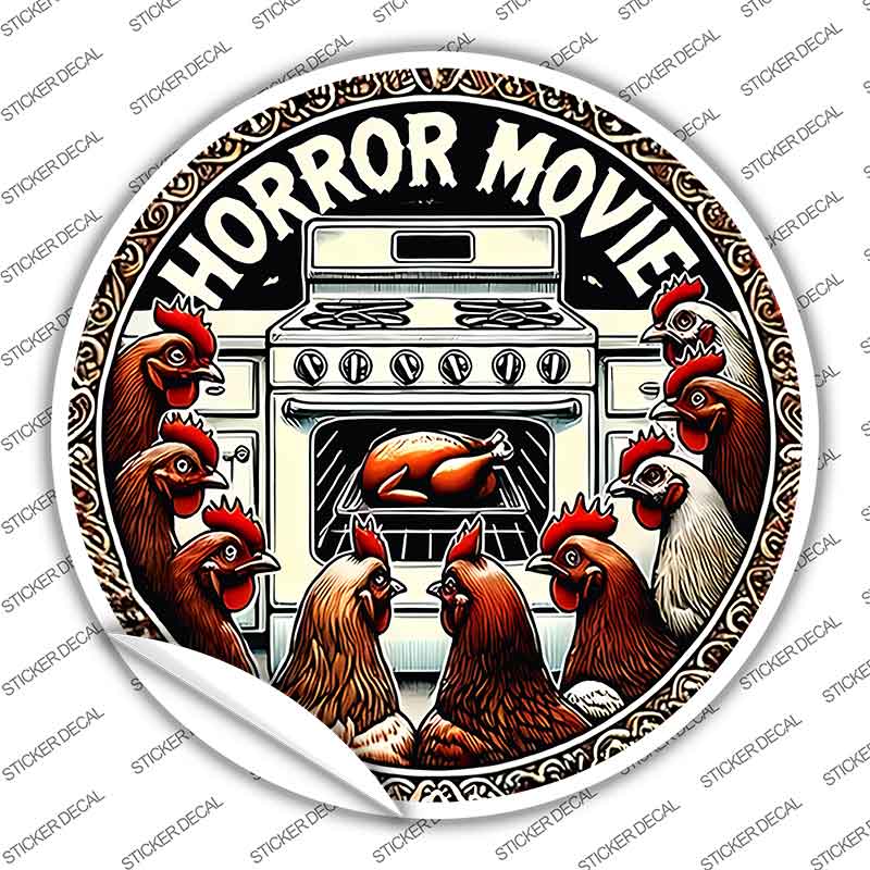 Horror Movie Novelty Circle Sticker Decal C-2082s